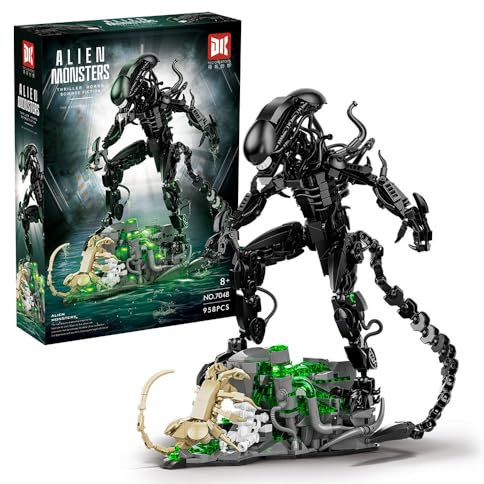 FULHOLPE Xenomo Modell Bausteine Set, 958+ Klemmbausteine Außerirdische Monster ModellBausatz Xenomo Alien Monsters Konstruktionsspielzeug Kompatibel mit Großen Marken