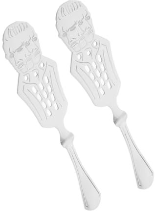Alipis 2piezas Cuchara De Absenta De Acero Inoxidable Filtro Multifunción Para Coctelería De Cucharas Para Té Helado y Azúcar Terrones
