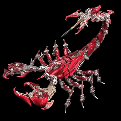 UpGLeuch 3D Metall Puzzle Skorpion Modellbausatz für Erwachsene, DIY Metall 3D Puzzle Modell Kits mit Werkzeug, Desktop Spielzeug Geschenke für Erwachsene