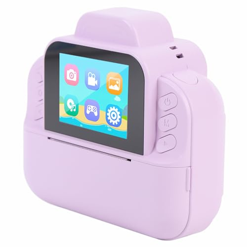 Tixiyu Camera da Stampa Istantanea per Bambini 48MP HD Photography da 2,4 Pollici Schermo 6x Digital Zoom 1080p Video con Carta Termica 57x30 per Divertimento Creativo e Giochi (Viola)