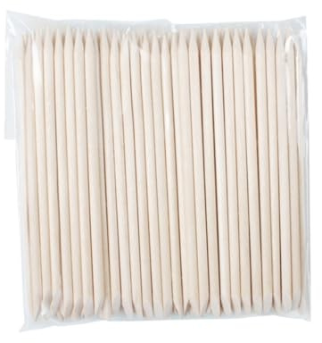 Bastoncini D'arancio per Unghie 100 Pezzi in Legno, Beige | Punta Doppia, per Livellare Superfici Irregolari e Lucidare le Unghie, Uso Personale Domestico