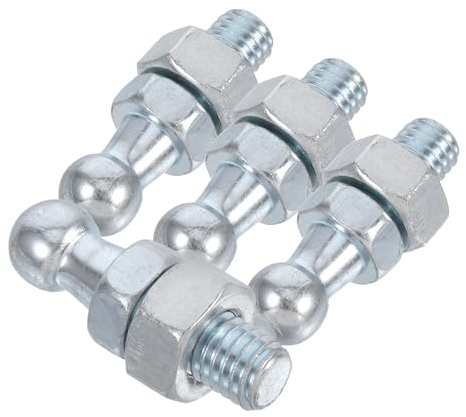 UKCOCO 4 Piezas de Montaje para Puntales de Gas Galvanizados con Perno Prisionero Esférico de Hierro, Accesorios para Soporte de Resorte de Elevación en Cajas de Luz y Vallas