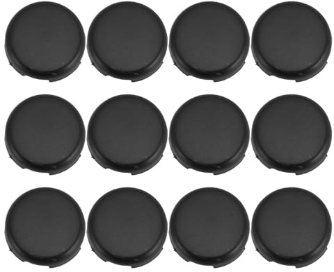 12 uds. de Tapas de Repuesto para Joystick, Tapas de Botones mecánicos de 20,2 mm para Palanca de Juegos de Lucha, Tapas de Botones de Repuesto de ABS Antideslizantes con Acabado c (Negro Mate)