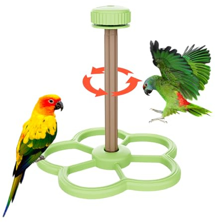 Vogelspielzeug Sitzstange - Kauspielzeug Für Unzertrennliche | Interaktive Windrad Für Nymphensittiche | 18 cm Käfigzubehör, Geistige Anreicherung, Buntes Spielzeug Fürs Aras Wellensittiche Finken