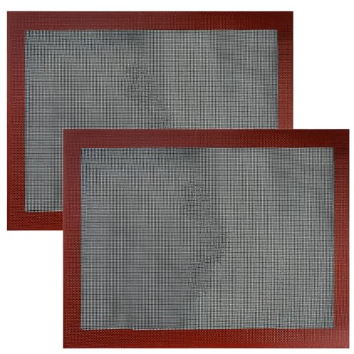 2 alfombrillas de silicona para hornear, 30 x 40 cm, rectangulares, permanentes, antiadherentes, sin BPA, reutilizables, para hornear pan