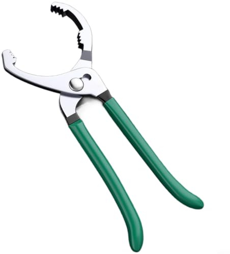 RiseNova Adjustable Oil Filter Wrench Clamp Type, Duty Pliers with 3-Slot Jaw for 45-175mm Filters, Ergonomic Non-Slip Handle Automotive Removal Tool(10inch)