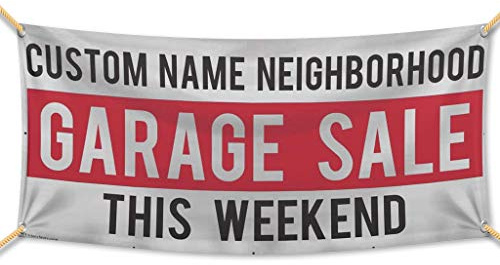 Neighborhood Garage Sale Banner, 3 feet by 6 feet
