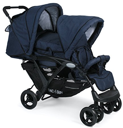 CHIC 4 BABY 274 52 Geschwisterwagen Duo, Jeans navy, blau
