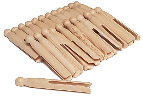 Traditonal Wooden Dolly Pegs Cloths Garment Peg Washing Lines Natural Craft Beech Wood (120)