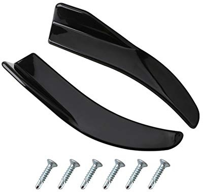 Asudaro1 Heckstoßstange Lip Spoiler Universal Car Modified Heckspoiler Anti-Crash Diffusor Splitter, Schwarz