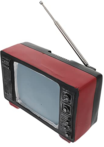VALICLUD Mini-Fernseher Aus Kunstharz Deko-Element Für Fernseher Mini-Fernseher-Modell Aus Kunstharz Wohnaccessoire Für Alte Stil Retro Dekoration