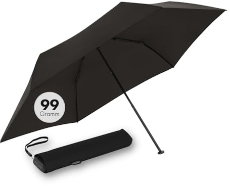 Doppler Taschenschirm Zero,99 Flat I Ultra leichter Regenschirm I Kleiner Schirm I Mini Regenschirm I Leicht zu Öffnen I Flach & kompakt I Taschenregenschirm windproof