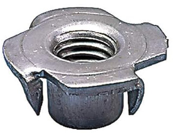 Cime Ecrou à Frapper à Pointes Acier Brut D22xP11mm, diamètre de perçage 10mm, M8, 4 pièces.