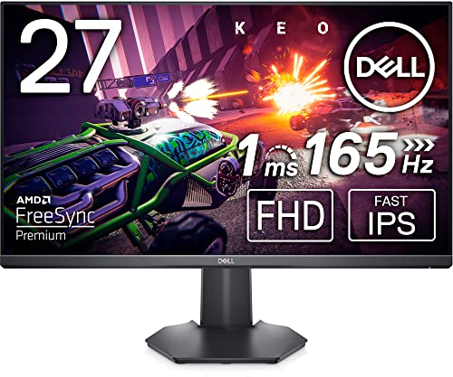 Dell G2722HS 27 Inch Full HD (1920x1080) Gaming Monitor, 165Hz, Fast IPS, 1ms, AMD FreeSync Premium, NVIDIA G-SYNC Compatible, Height Adjust, 99% sRGB, DisplayPort, 2x HDMI, 3 Year Warranty, Black