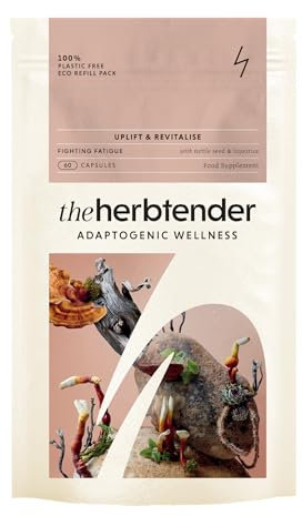Uplift & Revitalise - 60 Capsules Pouch - Nettle Seed, Reishi, Rhodiola and Liquorice Come Together with Vitamin C in This Adaptogenic Blend to Support Your Body with Burnout and Fatigue