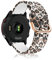 SeNool 18mm Bracelet pour Huawei Watch GT 4 41mm/Garmin Venu 3S/Venu 2S, Silicone Bande Band pour Garmin Forerunner 265S/Forerunner 255S Music/Vivoactive 4S 40mm/Vivomove 3S 39mm - Leopard