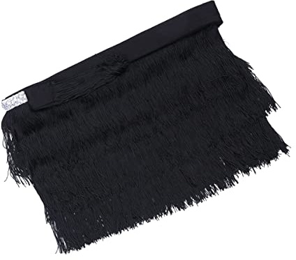 GALPADA Bauchtanzrock mit Quasten, Polyester, Schwarz, Einheitsgröße | Bauchtanz, Lateinamerikanischer Quasten Hüftrock für Tanztraining, Visuelle Wirkung