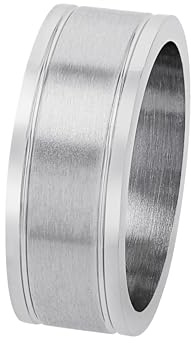 s.Oliver Ring Edelstahl Herren Ringe, Silber, Kommt in Schmuck Geschenk Box
