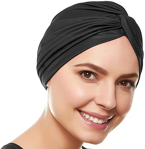 Women Bathing Caps Bathing Turban Swim Caps Long Short Hair Swimming Polyester Pleated for Ladies Soft Beanie Cap Ear Protection Swimmers Swimming Cap Hat Non-Waterproof