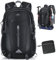 RAINSMORE Mochila Senderismo 40 Litros Mochila Plegable Ultraligera Mochila Trekking Impermeable Mochila Montaña para Hombre Mujer Mochila Viaje con compartimento estanco y bandas reflectantes