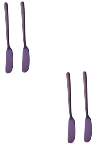 MAGICLULU 4stücke Teiliges Butter Und Käsemesser Vielseitige Utensilien Für Marmelade Und Dekoration Dunkelviolett Für Backen Und