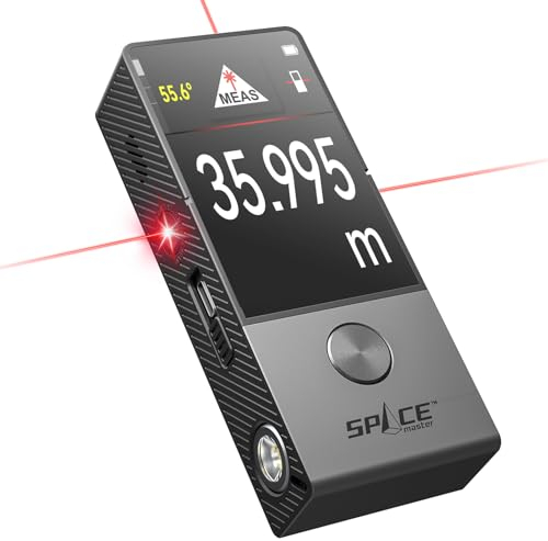 MiLESEEY D9 Pro Laser-Entfernungsmesser mit visueller Ausrichtungsanzeige, 100m professionelles Laser-Messgerät mit IPS-Touchscreen-Schnittstelle, 14 Messmodi, P2P, Live-Winkelanzeige, APP-Sync