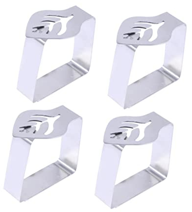 CIYODO Tischdeckenklammern Edelstahl 8 Stück-Pack Blattform Silber zum Sichern von Tischdecken für Party Restaurant Outdoor