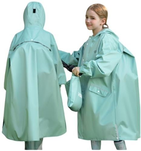 Cycling Raincoat Kids Rain Jacket Student Girls Rain Poncho Boys Rain Wear