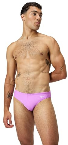 Speedo Herren Men's Swimsuit Brief Powerflex Eco Solar Schwimm-Slips, Neon Violet, 34