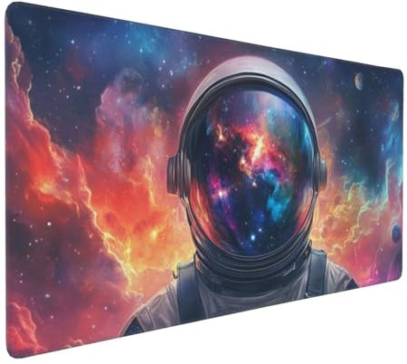 Large Mouse Pad 1200x600x4mm Astronaut Gaming Mouse Mat Universe XL Mousepad Anti-Fray Stitched Edges with Non-Slip Rubber Base,Ergonomic Mouse Pad Extended Desk Mat, Home Office Accessories PC,Laptop