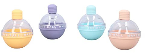 4-Pack Light Bulb Ice Cube Trays - Candy-Colored Silicone Ice Trays for Cocktails, Whiskey, and More