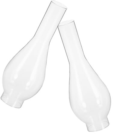 Gatuida 2stücke Öllampenschornstein Aus Glas Ersatz Für Petroleumlampe Klarer Lampenabdeckung Für Klassische Öllampen