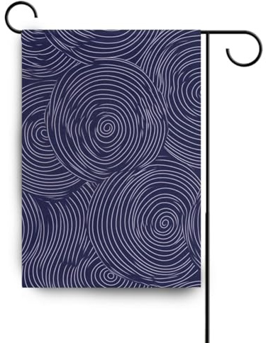 Abstrakte kreisförmige Muster für den Winter, Outdoor-Flaggen, Oster-Türbanner für Gartendekoration, 71 x 101 cm, doppelseitig