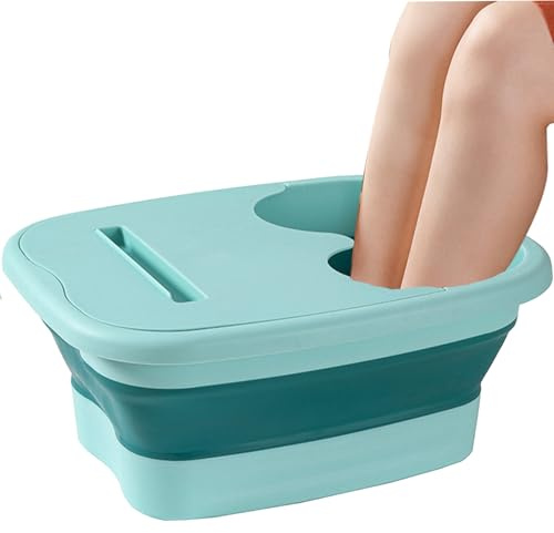 Bassin De Bain De Trempage Des Pieds - Baignoire De Bain À Pied Avec Rouleaux De Massage - Spa À Pied De Soulagement De Contrainte, Outil De Bain De Pieds Pliable, Pour Pieds Détox Et Massage