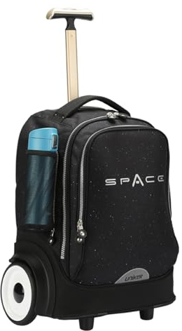 UNIKER Laptoptasche mit Rollen, 15,6 Zoll Laptop-Trolley mit 15cm großen geräuschlosen Rädern, Kabinenmaße Flugzeuggeeignet, 50x38x26 cm, Leise & Gepäckrollen für Beruf, Reise,T5- Space