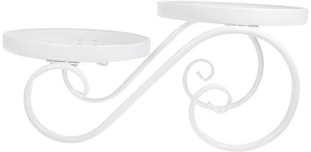 FUTUREORYY Portafiori da Balcone in Ferro Stile Europeo Bianco Supporto per Vasi Resistente e Durevole Porta Piante per Interno ed Esterno Espositore Decorativo per Giardino e Casa