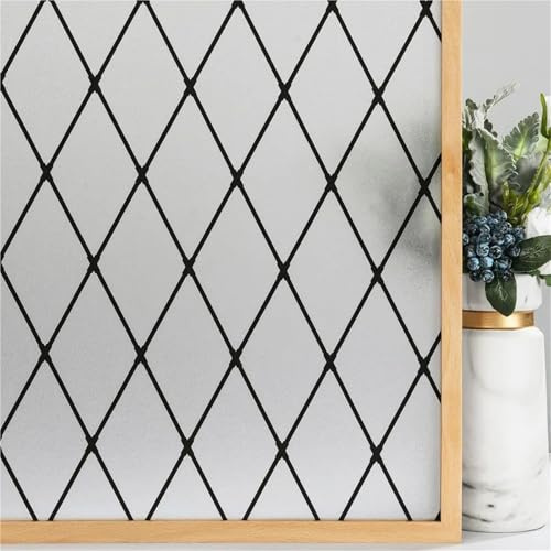 Vinilos para Cristales Película de celosía esmerilada for Ventanas, estática, Decorativa, Vinilo, for privacidad, extraíble, con protección Solar y Anti-UV for del hogar(120x500cm)