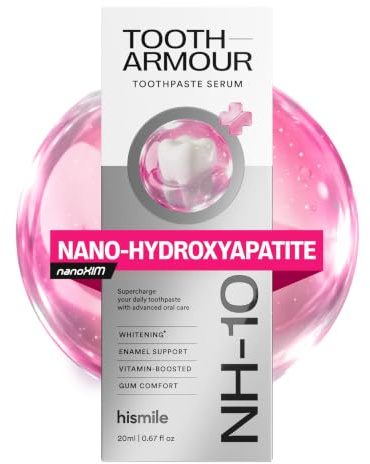 Hismile Tooth Armour™ Pasta dental remineralizante con nano-hidroxiapatita - Reparación de esmalte, alivio de sensibilidad, blanqueamiento y protección de la caries | 20 ml
