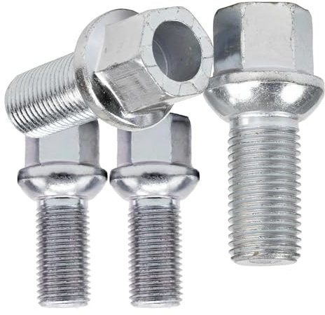 Wheel Nut Stud Bolt Compatible With VW For Caddy 2004-2015 For Fox 2003 2004 2005 2006 2007 2008 2009 2010 2011 OEM WHT002437 4PCS Car Rim Wheel Bolts