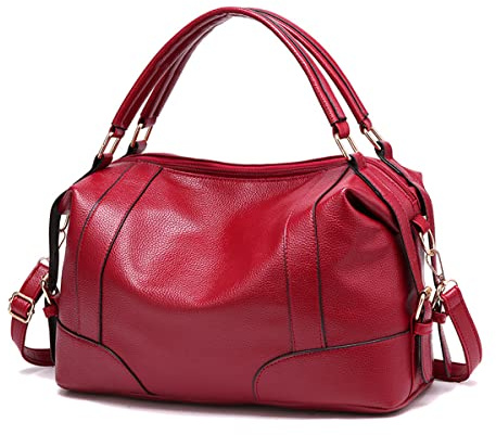 NICOLE & DORIS Femme Sacs à main sac d'épaule Sac en cuir souple sac à bandoulière Boston Sacs