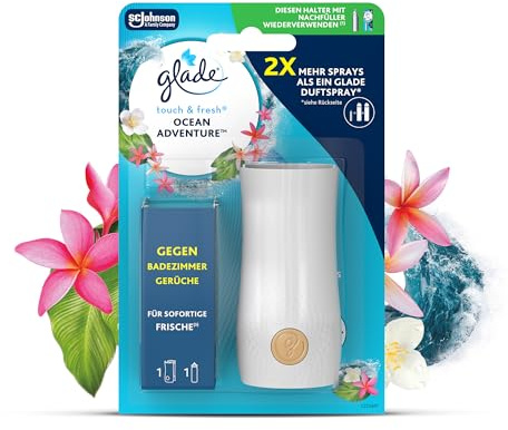 Glade Touch & Fresh (Brise One Touch) Minispray, Raumduft, Halter inkl. 1 Nachfüller, Ocean Adventure, 10 ml