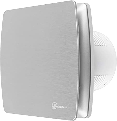 calimaero® BREEZE Badlüfter 150mm Mit Nachlauf Und Rückstauklappe, Badlüfter Mit Feuchtigkeitssensor, Energieeffizient, Leise, Kunststoff 18W, 240m³/h, 35db, Ipx4