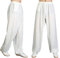 XRDSHY Tai Chi Trainingshose für Herren, aus Baumwollleinen, lockere Kampfsport-Trainingshose, für Damen, Zen, Meditationshose, Taekwondo, Sanda, Bloomers, Weiß, XXXL