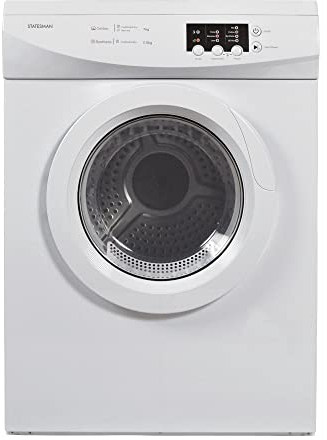 Statesman TVM07W Vented Freestanding Tumble Dryer, 7kg Load Capacity, Anti Crease Function, Child Lock, Safety Thermostat Heater, 4 Drying Programs, White