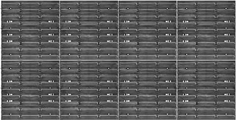 KADAX Mur à outils, système de stockage en plastique PP, étagère murale de différentes tailles, étagère murale d'atelier avec boîtes de rangement et supports à outils (156 x 78 cm) Noire