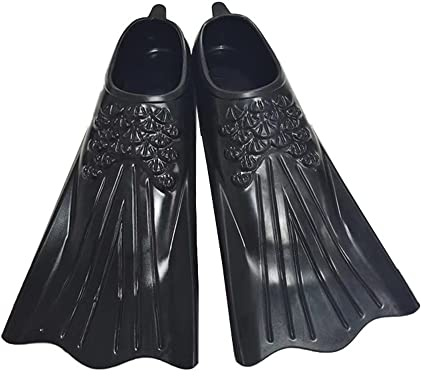 ENEN Schwimmflossen, Schnorchelflossen kurz Verstellbare Flossen für Kinder Erwachsene zum Schnorcheln, Schwimmen (Schwarz,XXL(45-47 Meter))