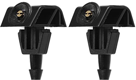 A ABSOPRO Buse De Lave-Glace Pour Nissan Note 06-13 2pcs | Plastique, Noir, 35X25.6X21 Mm, OE:289329U000, Pulvérise La Saleté, Facile À Installer, Ajustement Direct