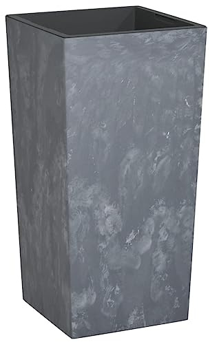 vidaXL Jardinière et intérieur Amovible Gris 21/49 L PP Aspect béton, bac à Fleurs, Pot de Jardin, Support de jardinière, Pot de Fleur, Pot de Fleurs