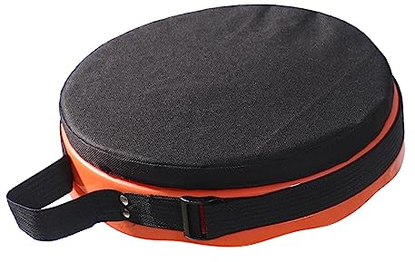 Zusammenklappbares Hockerkissen, Hockerbezüge, rund, zum Angeln, für den Innenbereich, , leichtes Zugsitzkissen für Stuhl, Rucksackreisen, , Oxford-Schwarz