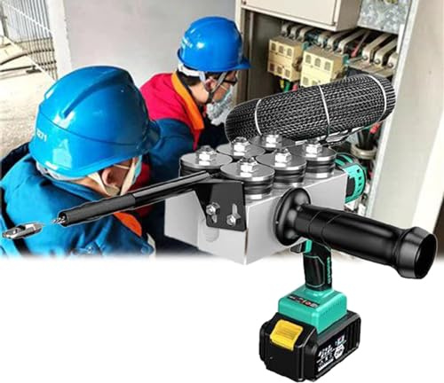 ExoticaBlend Estrattore Automatico di Fili per Tesatura, Macchina Tesatrice Automatica per Fili Regolazione Dell'angolo Filettatrice Elettrica con Maniglia Antiscivolo,5.0AH-2Battery